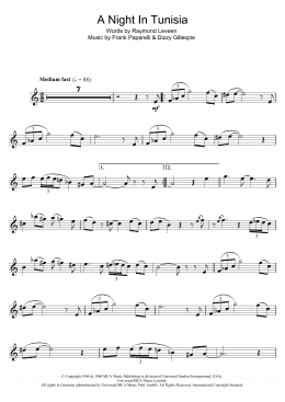 page one of A Night In Tunisia (Alto Sax Solo)