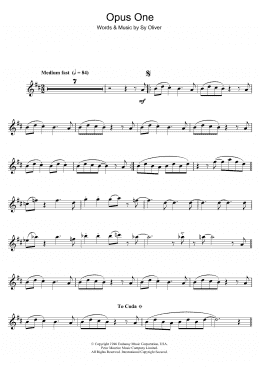 page one of Opus One (Alto Sax Solo)