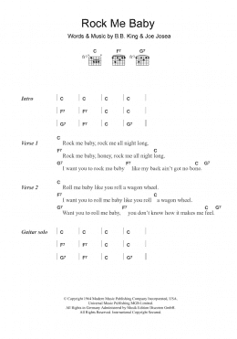 page one of Rock Me Baby (Guitar Chords/Lyrics)