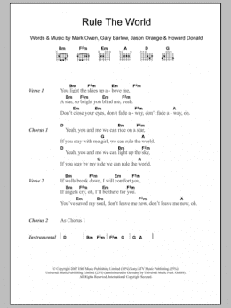 page one of Rule The World (Guitar Chords/Lyrics)