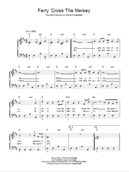 page one of Ferry 'Cross The Mersey (Easy Piano)