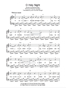 page one of O Holy Night (Easy Piano)