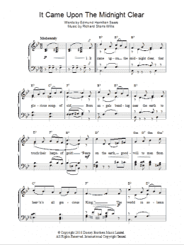 page one of It Came Upon The Midnight Clear (Easy Piano)