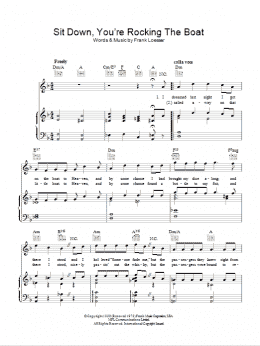 page one of Sit Down You're Rockin' The Boat (Piano & Vocal)