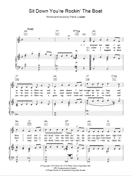 page one of Sit Down You're Rockin' The Boat (Piano, Vocal & Guitar Chords)