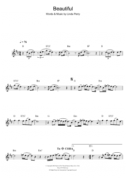 page one of Beautiful (Flute Solo)