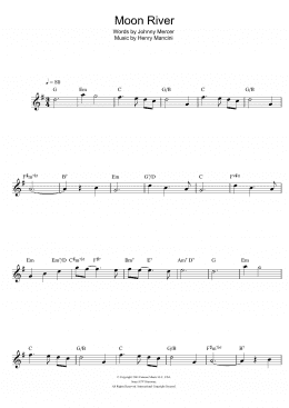 page one of Moon River (Flute Solo)