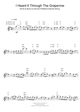 page one of I Heard It Through The Grapevine (Alto Sax Solo)