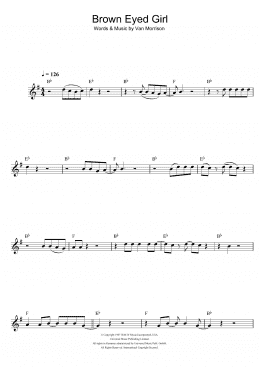 page one of Brown Eyed Girl (Alto Sax Solo)