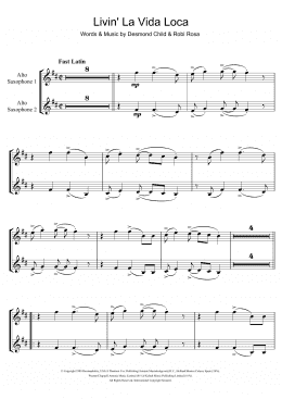 page one of Livin' La Vida Loca (Alto Sax Solo)