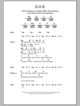 page one of S.O.S. (Guitar Chords/Lyrics)