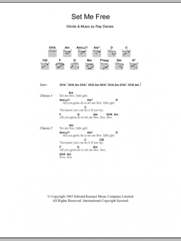 page one of Set Me Free (Guitar Chords/Lyrics)