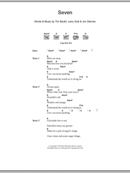 page one of Seven (Guitar Chords/Lyrics)