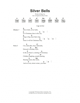 page one of Silver Bells (Guitar Chords/Lyrics)