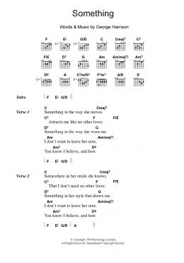 page one of Something (Guitar Chords/Lyrics)