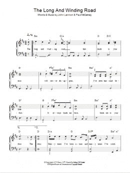 page one of The Long And Winding Road (Easy Piano)