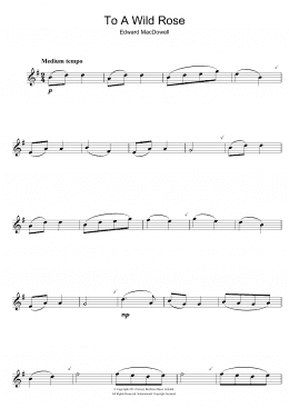 page one of To A Wild Rose (Flute Solo)