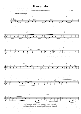 page one of Barcarolle (from The Tales Of Hoffmann) (Flute Solo)