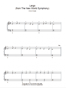 page one of Largo (from The New World) (Easy Piano)