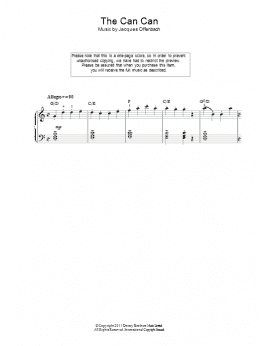 page one of Can Can (Easy Piano)