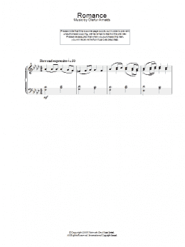 page one of Romance (Piano Solo)