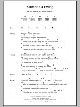 page one of Sultans Of Swing (Guitar Chords/Lyrics)