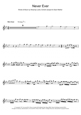 page one of Never Ever (Flute Solo)