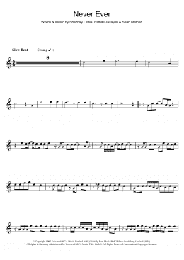 page one of Never Ever (Alto Sax Solo)