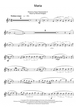 page one of Maria (Clarinet Solo)