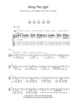 page one of Bring The Light (Guitar Tab)