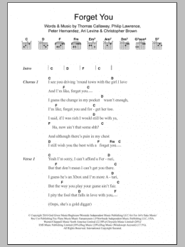 page one of F*** You (Forget You) (Guitar Chords/Lyrics)