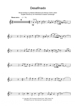 page one of Desafinado (Slightly Out Of Tune) (Alto Sax Solo)