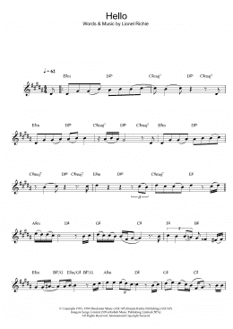 page one of Hello (Alto Sax Solo)