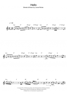 page one of Hello (Clarinet Solo)