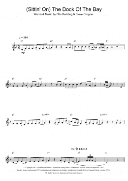 page one of (Sittin' On) The Dock Of The Bay (Clarinet Solo)