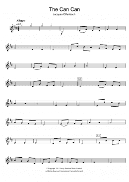 page one of The Can Can (Clarinet Solo)