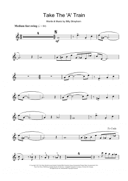 page one of Take The 'A' Train (Flute Solo)