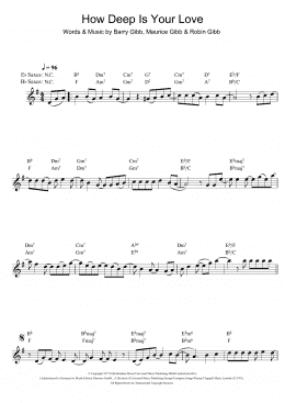 page one of How Deep Is Your Love (Alto Sax Solo)