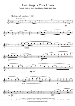 page one of How Deep Is Your Love (Alto Sax Solo)