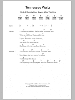 page one of Tennessee Waltz (Guitar Chords/Lyrics)