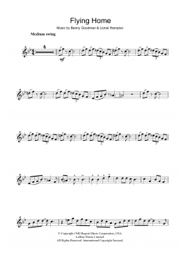 page one of Flying Home (Clarinet Solo)