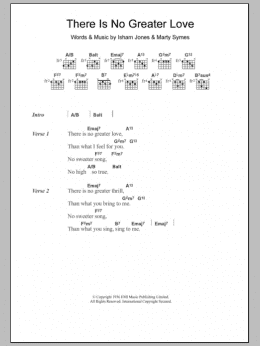 page one of There Is No Greater Love (Guitar Chords/Lyrics)