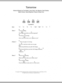 page one of Tomorrow (Guitar Chords/Lyrics)