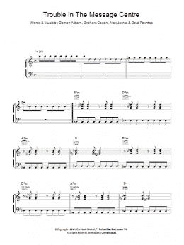 page one of Trouble In The Message Centre (Piano, Vocal & Guitar Chords)