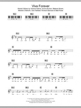 page one of Viva Forever (Piano Chords/Lyrics)