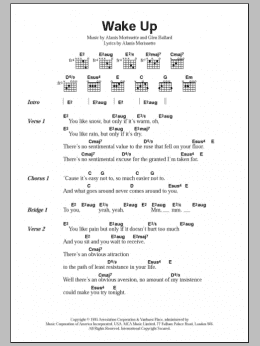 page one of Wake Up (Guitar Chords/Lyrics)