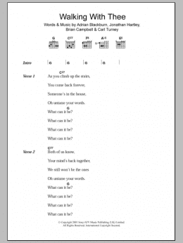 page one of Walking With Thee (Guitar Chords/Lyrics)