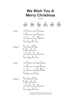 page one of We Wish You A Merry Christmas (Guitar Chords/Lyrics)