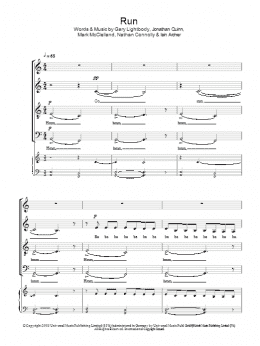 page one of Run (SATB Choir)