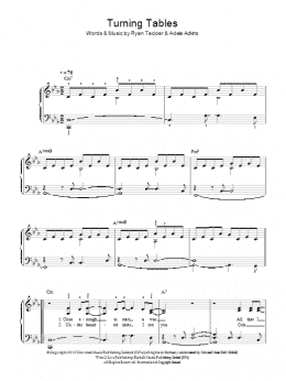 page one of Turning Tables (Easy Piano)